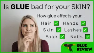 Is glue bad for your skin?